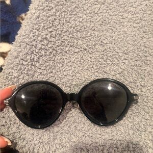 Christian Dior Black Round Sunglasses
